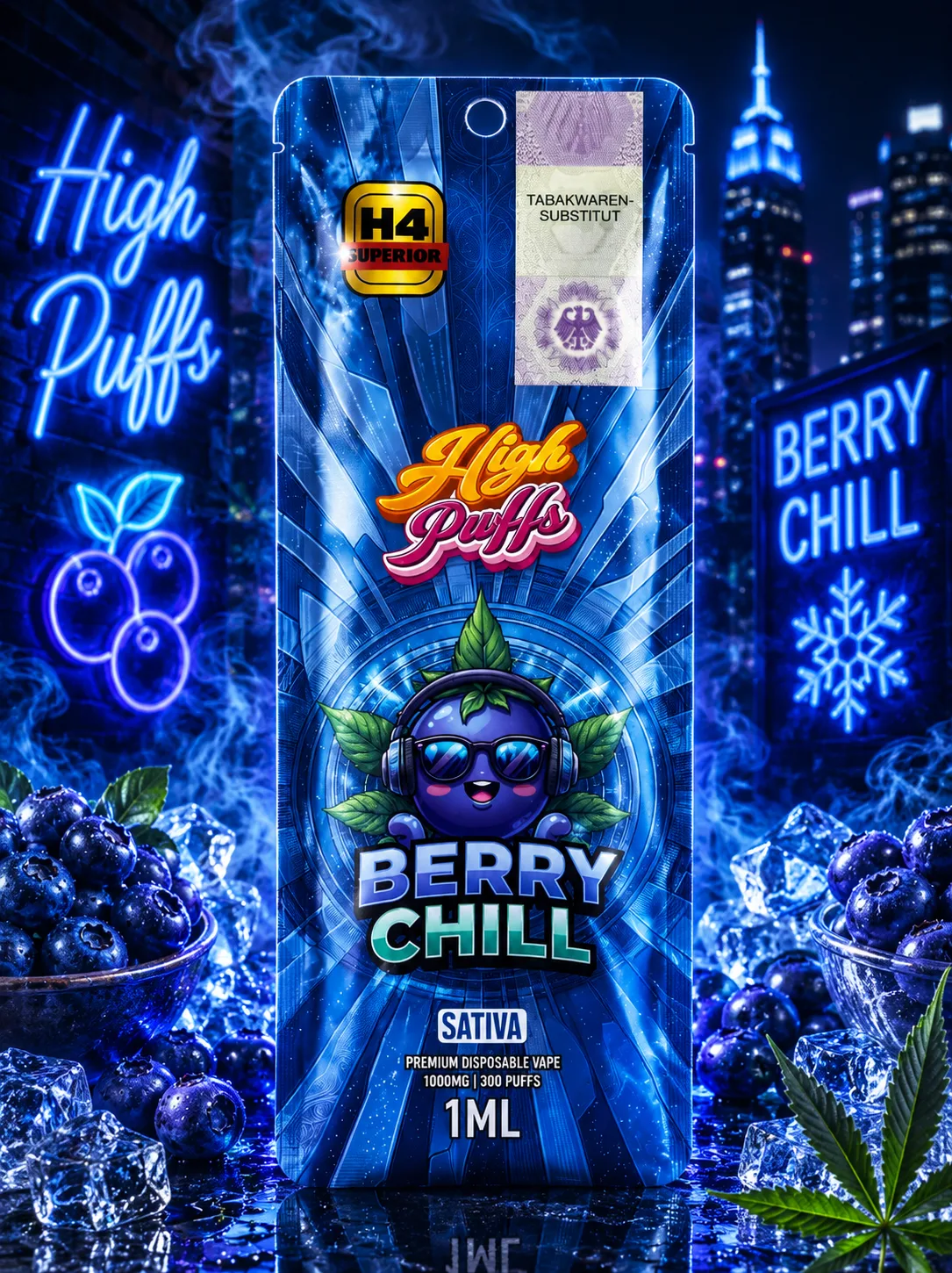 High Puff Berry Chill Einweg-Vape
