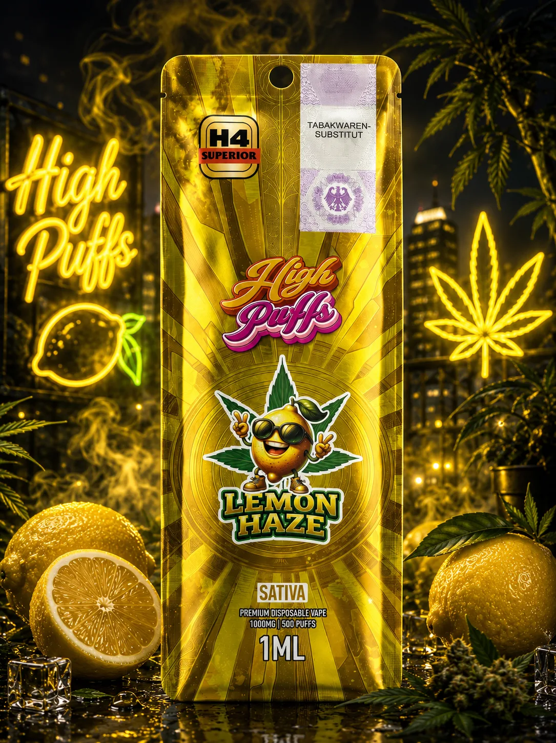 High Puff Lemon Haze Einweg-Vape