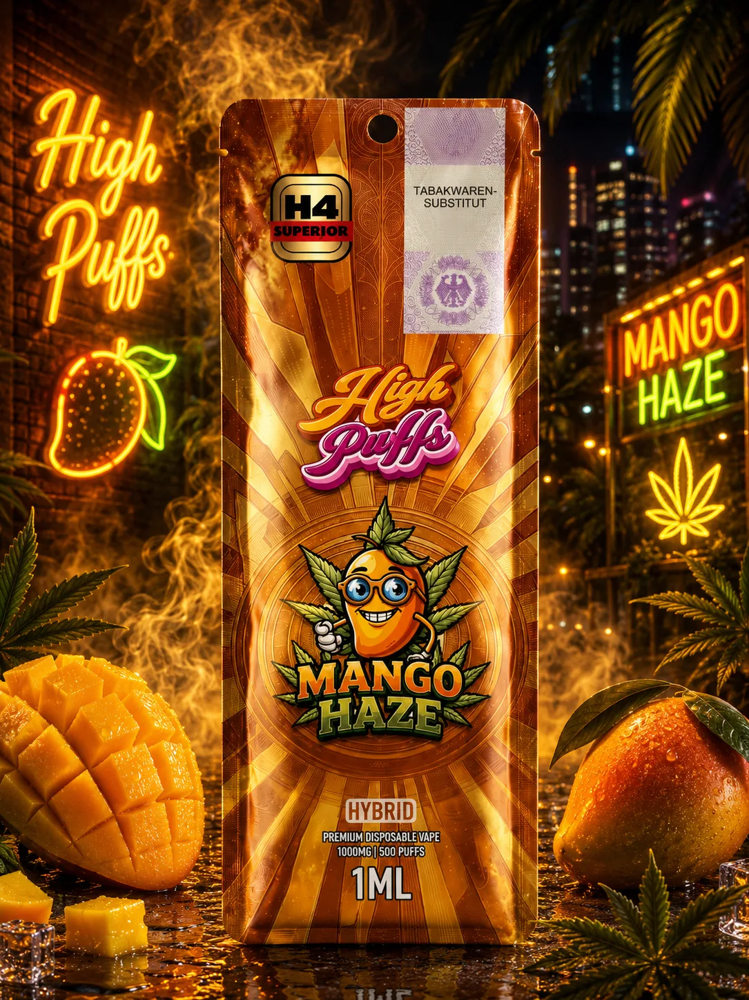 High Puff Mango Bliss Einweg-Vape